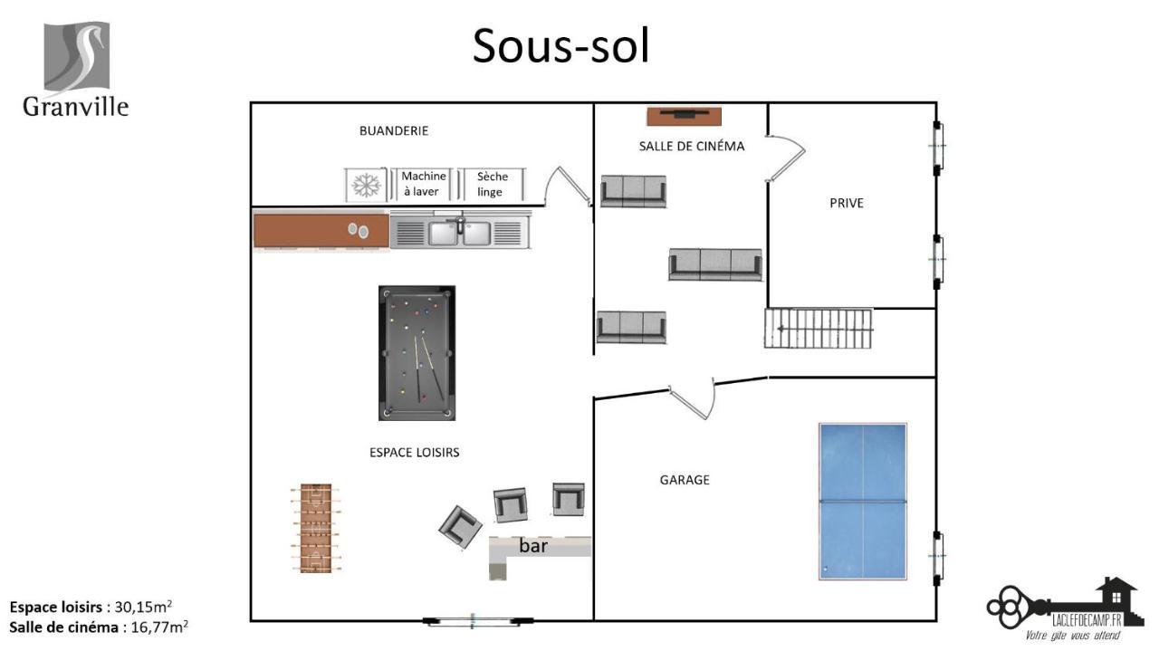 Les Roches Grises, Luxueuse Villa Face Mer, 4Etoiles, Spa Et Jardin Panoramique, Societe La Clef Decamp Granville Exteriör bild