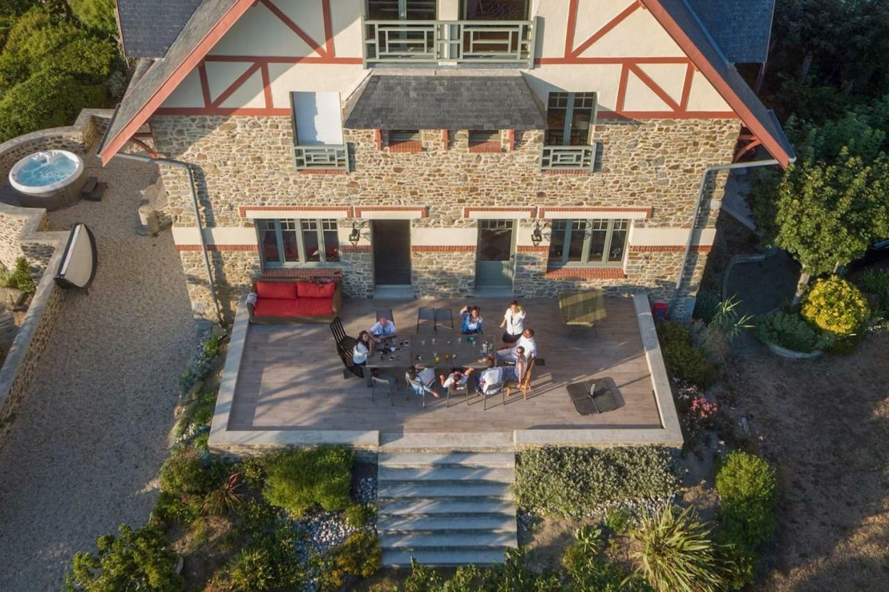 Les Roches Grises, Luxueuse Villa Face Mer, 4Etoiles, Spa Et Jardin Panoramique, Societe La Clef Decamp Granville Exteriör bild